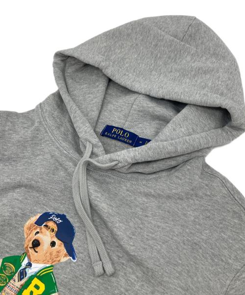 POLO RALPH LAUREN（ポロ・ラルフローレン）POLO RALPH LAUREN (ポロ・ラルフローレン) polo ベア フリースフーディ　パーカー　裏起毛 グレー サイズ:Mの古着・服飾アイテム