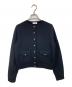 BALLSEY（ボールジィ）の古着「ウールコットンパールコンビ クルーネックカーディガン」｜ブラック