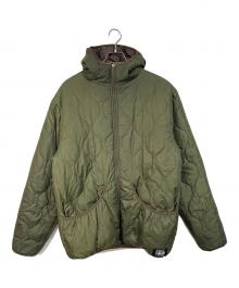 STUSSY AUTHENTIC GEAR（ステューシーオーセンティックギア）の古着「リバーシブルキルティング中綿ジャケット」｜カーキ×パープル