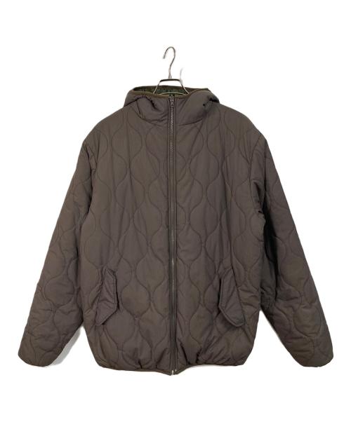 STUSSY AUTHENTIC GEAR（ステューシーオーセンティックギア）STUSSY AUTHENTIC GEAR (ステューシーオーセンティックギア) リバーシブルキルティング中綿ジャケット カーキ×パープル サイズ:XLの古着・服飾アイテム