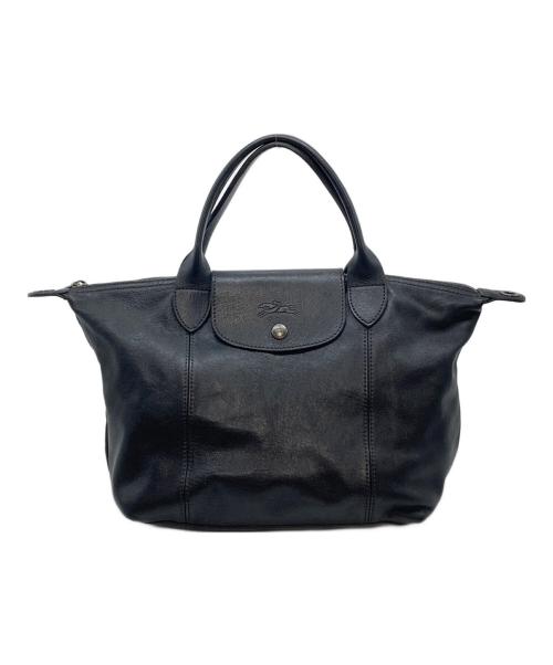 LONGCHAMP（ロンシャン）LONGCHAMP (ロンシャン) ル・プリアージュ・キュイール ブラック サイズ:実寸参照の古着・服飾アイテム
