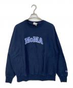 Champion×MoMAチャンピオン×モマ）の古着「リバースウィーブクルーネックスウェット」｜ネイビー