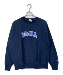 Champion×MoMA（チャンピオン×モマ）の古着「リバースウィーブクルーネックスウェット」｜ネイビー