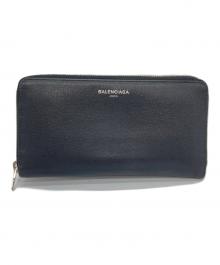 BALENCIAGA（バレンシアガ）の古着「ラウンドジップロングウォレット」｜ブラック