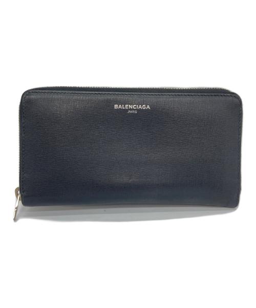 BALENCIAGA（バレンシアガ）BALENCIAGA (バレンシアガ) ラウンドジップロングウォレット ブラックの古着・服飾アイテム