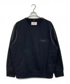 OAMCオーエーエムシー）の古着「LUMIERES Line Design Longsleeve T Shirt  ルミエールズ ライン デザイン ロングスリーブ Tシャツ  スウェット」｜ブラック