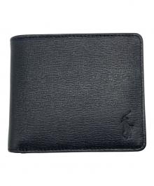 POLO RALPH LAUREN（ポロ・ラルフローレン）の古着「2つ折り財布　ウォレット　コンパクト」｜ブラック