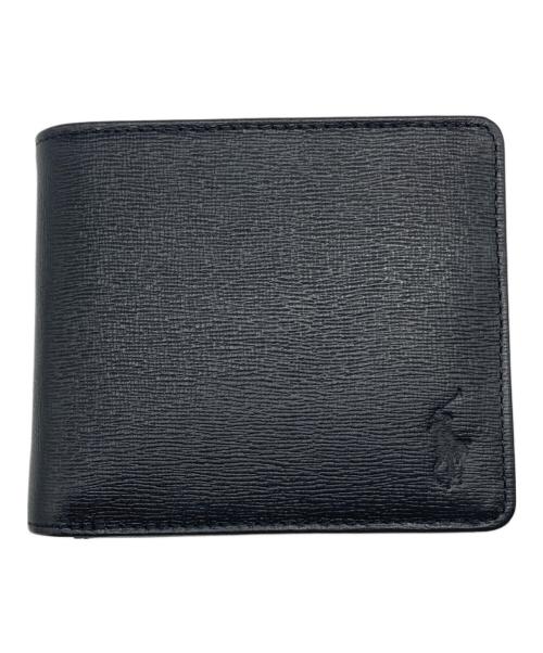 POLO RALPH LAUREN（ポロ・ラルフローレン）POLO RALPH LAUREN (ポロ・ラルフローレン) 2つ折り財布　ウォレット　コンパクト ブラック サイズ:実寸参照の古着・服飾アイテム