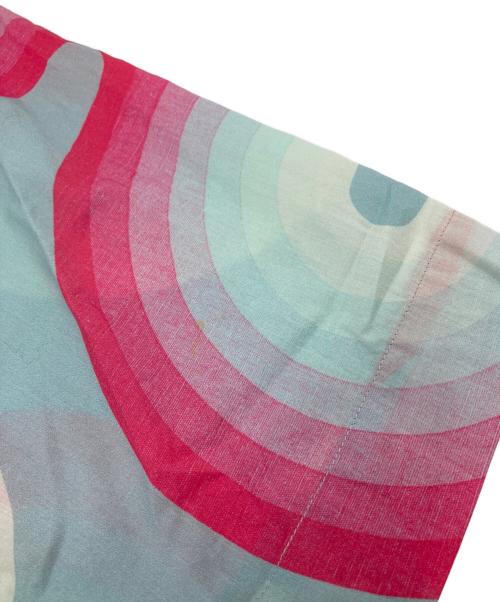 DRIES VAN NOTEN（ドリスヴァンノッテン）DRIES VAN NOTEN (ドリスヴァンノッテン) Verner Panton (ベルナーパントン) 19SS wave shirts ウェーブシャツ　デザインシャツ　半袖シャツ　総柄　ハンガリー製 ブルー×ピンク サイズ:50の古着・服飾アイテム