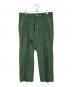 sulvam（サルバム）の古着「CUT LONG PANTS 日本製　スラックス」｜グリーン