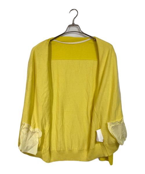 sacai（サカイ）sacai (サカイ) Chunky Knit カーディガン　日本製　ウール イエロー サイズ:3の古着・服飾アイテム