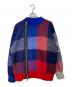 sacai（サカイ）の古着「22AW Plaid Knit Blouson プレイドニットブルゾン　アウター」｜ブルー×レッド