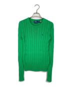 POLO RALPH LAURENポロ・ラルフローレン）の古着「PIMA COTTON ケーブルニット」｜グリーン