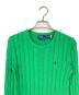 POLO RALPH LAUREN (ポロ・ラルフローレン) PIMA COTTON ケーブルニット グリーン サイズ:XS：6000円
