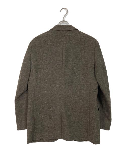 PAPAS（パパス）PAPAS (パパス) テーラードジャケット　ツイードジャケット カーキ サイズ:Mの古着・服飾アイテム
