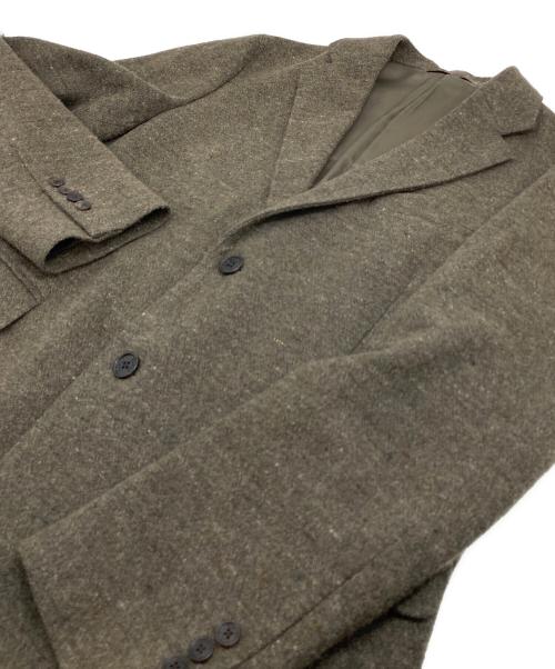 PAPAS（パパス）PAPAS (パパス) テーラードジャケット　ツイードジャケット カーキ サイズ:Mの古着・服飾アイテム