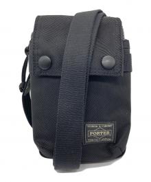PORTER（ポーター）の古着「ショルダーポーチ　ショルダーバッグ　ミニバッグ　日本製」｜ブラック