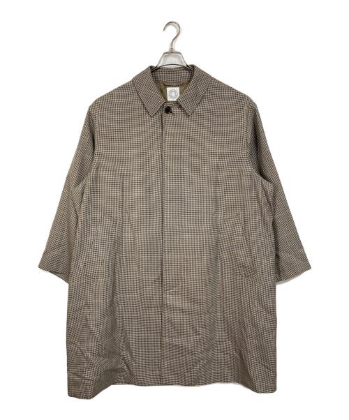 ORCIVAL（オーシバル）ORCIVAL (オーシバル) ウールチェック バルマカーンコート　ロングコート　ウールコート　アウター ベージュ サイズ:5の古着・服飾アイテム