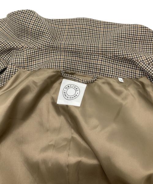 ORCIVAL（オーシバル）ORCIVAL (オーシバル) ウールチェック バルマカーンコート　ロングコート　ウールコート　アウター ベージュ サイズ:5の古着・服飾アイテム