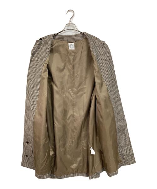 ORCIVAL（オーシバル）ORCIVAL (オーシバル) ウールチェック バルマカーンコート　ロングコート　ウールコート　アウター ベージュ サイズ:5の古着・服飾アイテム