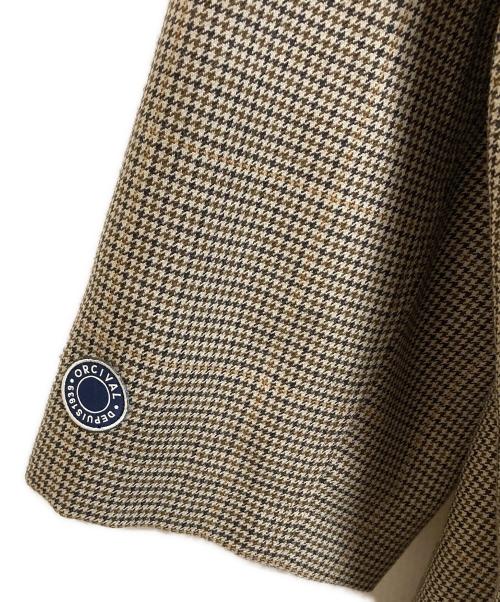 ORCIVAL（オーシバル）ORCIVAL (オーシバル) ウールチェック バルマカーンコート　ロングコート　ウールコート　アウター ベージュ サイズ:5の古着・服飾アイテム