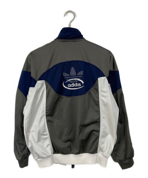 adidas（アディダス）adidas (アディダス) 【古着】90's トレフォイル刺繍トラックジャケット　90年代 ネイビー×グレー サイズ:US：Sの古着・服飾アイテム