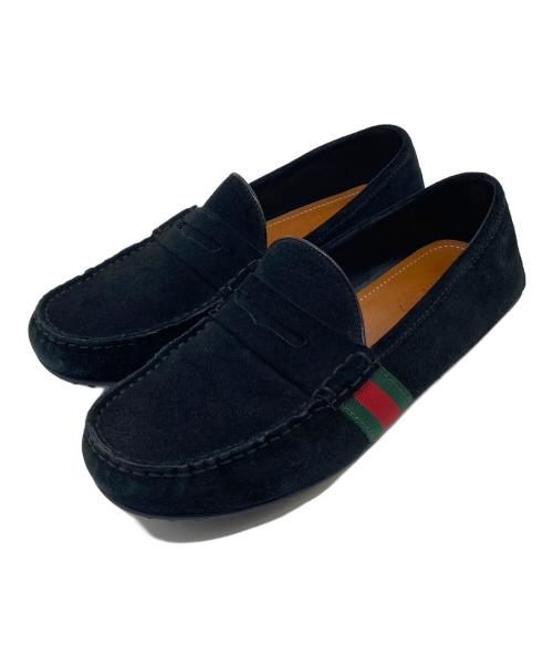 GUCCI（グッチ）GUCCI (グッチ) シェリーラインドライビングシューズ ブラック サイズ:6の古着・服飾アイテム