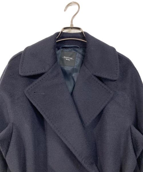 WEEKEND Max Mara（ウィークエンド マックスマーラ）WEEKEND Max Mara (ウィークエンド マックスマーラ) RESINA ダブルブレストコート ネイビー サイズ:36の古着・服飾アイテム