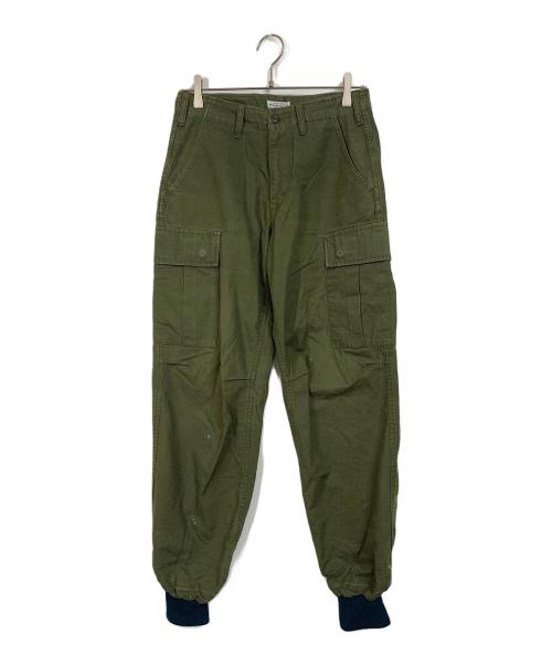 JAPAN BLUE JEANS（ジャパンブルージーンズ）JAPAN BLUE JEANS (ジャパンブルージーンズ) MODERN MILITARY カーゴパンツ　裾リメイク　日本製 カーキ サイズ:28の古着・服飾アイテム