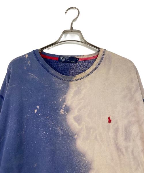 POLO RALPH LAUREN（ポロ・ラルフローレン）POLO RALPH LAUREN (ポロ・ラルフローレン) 【古着】バイカラーブリーチスウェット ベージュ×ネイビー サイズ:XLの古着・服飾アイテム