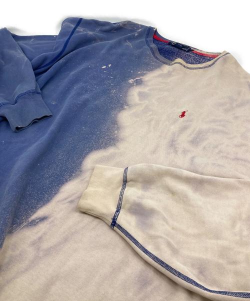 POLO RALPH LAUREN（ポロ・ラルフローレン）POLO RALPH LAUREN (ポロ・ラルフローレン) 【古着】バイカラーブリーチスウェット ベージュ×ネイビー サイズ:XLの古着・服飾アイテム