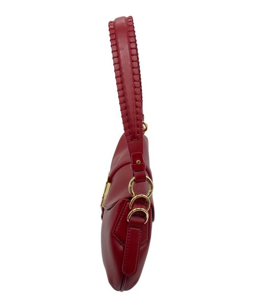 GANNI（ガニー）GANNI (ガニー) B-KAT バッグ　レザーバッグ　ハンドバッグ レッド サイズ:実寸参照の古着・服飾アイテム