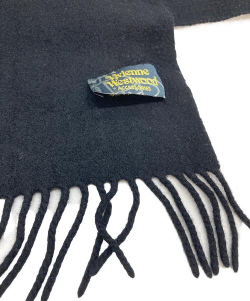 Vivienne Westwood（ヴィヴィアンウエストウッド）Vivienne Westwood (ヴィヴィアンウエストウッド) マフラー ブラック サイズ:実寸参照の古着・服飾アイテム