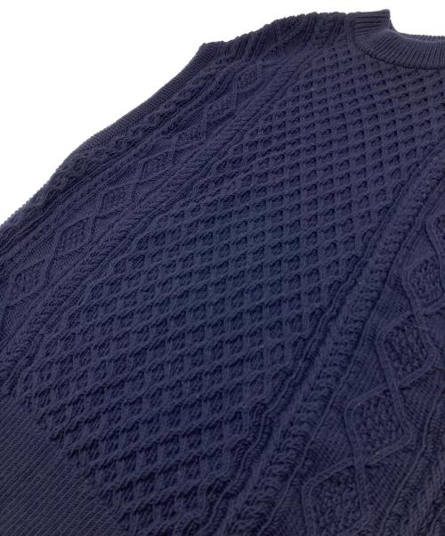 house of lotus（ハウスオブロータス）HOUSE OF LOTUS (ハウスオブロータス) ケーブルニットベスト ネイビー サイズ:Mの古着・服飾アイテム