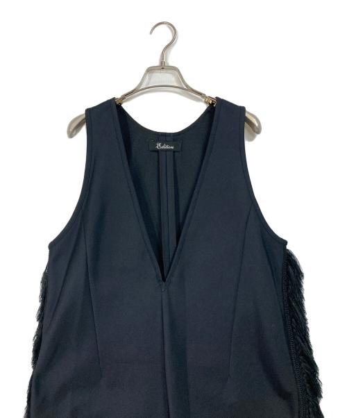 edition（エディション）edition (エディション) PE TUMBLER WASHER FRINGE DRESSF ブラック サイズ:FREEの古着・服飾アイテム