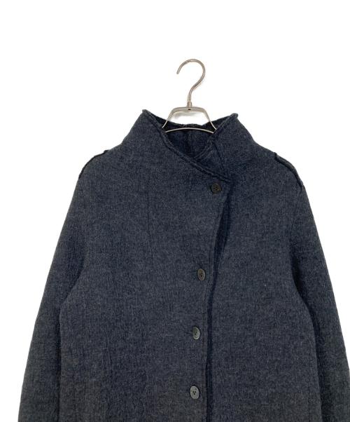 TRANSIT PAR-SUCH（トランジット パーサッチ）TRANSIT PAR-SUCH (トランジット パーサッチ) マキシ丈ウールコート グレー サイズ:2の古着・服飾アイテム