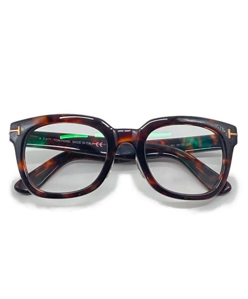 TOM FORD（トムフォード）TOM FORD (トムフォード) 伊達眼鏡　ウェリントン型 ブラウン サイズ:53□22-145の古着・服飾アイテム