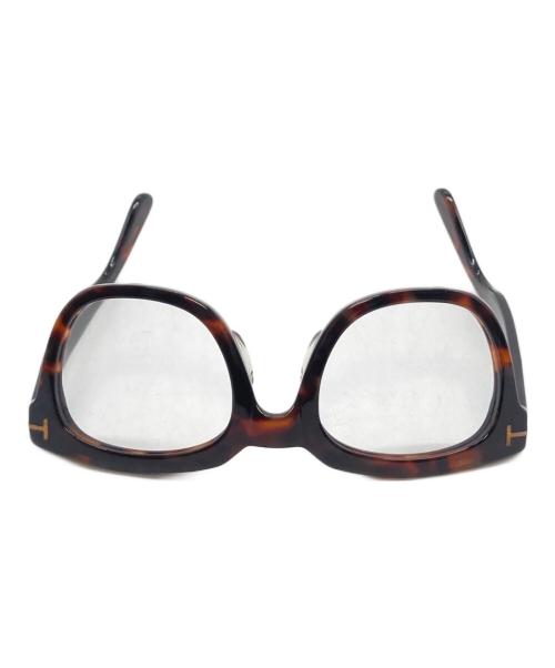 TOM FORD（トムフォード）TOM FORD (トムフォード) 伊達眼鏡　ウェリントン型 ブラウン サイズ:53□22-145の古着・服飾アイテム
