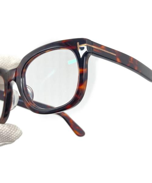 TOM FORD（トムフォード）TOM FORD (トムフォード) 伊達眼鏡　ウェリントン型 ブラウン サイズ:53□22-145の古着・服飾アイテム