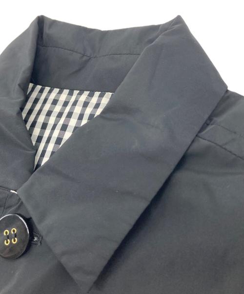 Max Mara WEEK END LINE（マックスマーラ ウイークエンドライン）MAX MARA WEEK END LINE (マックスマーラ ウイークエンドライン) リバーシブルギンガムチェックジャケット ブラック×ホワイト サイズ:42（LーXL）の古着・服飾アイテム