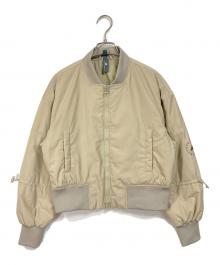 STELLA McCARTNEY×adidas（ステラマッカートニー×アディダス）の古着「TrueNature ウーブン ボンバークロップドジャケット」｜ベージュ