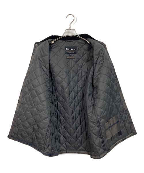 Barbour（バブアー）Barbour (バブアー) TRANSPORT タータンチェック キルティング ブルゾン グレー×ベージュ サイズ:36の古着・服飾アイテム