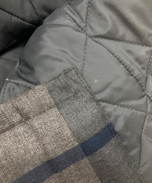 Barbour（バブアー）Barbour (バブアー) TRANSPORT タータンチェック キルティング ブルゾン グレー×ベージュ サイズ:36の古着・服飾アイテム