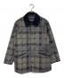 Barbour（バブアー）の古着「TRANSPORT タータンチェック キルティング ブルゾン」｜グレー×ベージュ