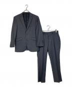 BLACK LABEL CRESTBRIDGEブラックレーベル クレストブリッジ）の古着「CERRUTI生地 ラムウールセットアップスーツ　日本製」｜ブラック