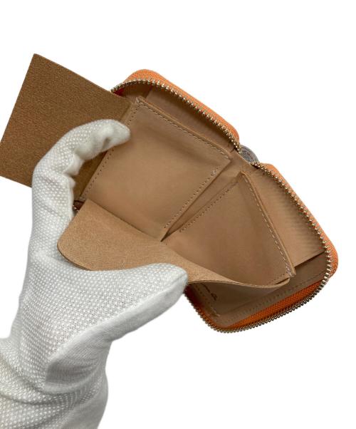 NADAYA（ナダヤ）NADAYA (ナダヤ) 2つ折り革財布　レザー財布　ミニ財布 オレンジ サイズ:実寸参照の古着・服飾アイテム