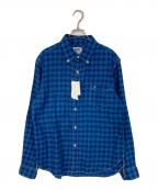 Pherrow'sフェローズ）の古着「INDIGO PRODUCT チェックシャツ」｜ブルー