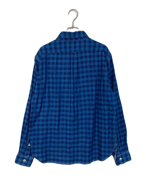 Pherrow's（フェローズ）PHERROW'S (フェローズ) INDIGO PRODUCT チェックシャツ ブルー サイズ:15  1/2 未使用品の古着・服飾アイテム