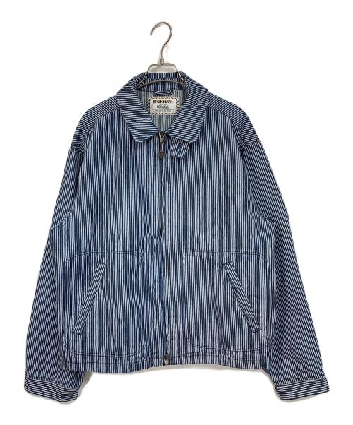 McGREGOR（マックレガー）McGREGOR (マックレガー) FREAK'S STORE (フリークスストア) 別注 ヒッコリーストライプドリズラージャケット インディゴ サイズ:M 未使用品の古着・服飾アイテム