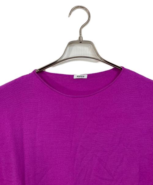 ASPESI（アスペジ）ASPESI (アスペジ) MAGLIA KNIT  マリアニット ウールニット　長袖ニット パープル サイズ:42の古着・服飾アイテム